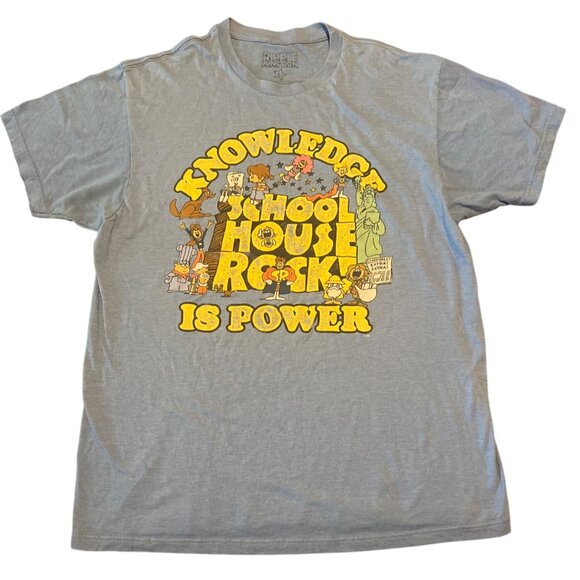 Ripple Junction Other - Ripple Junction Schoolhouse‎ Rock Knowledge Is Power T-Shirt L Blue